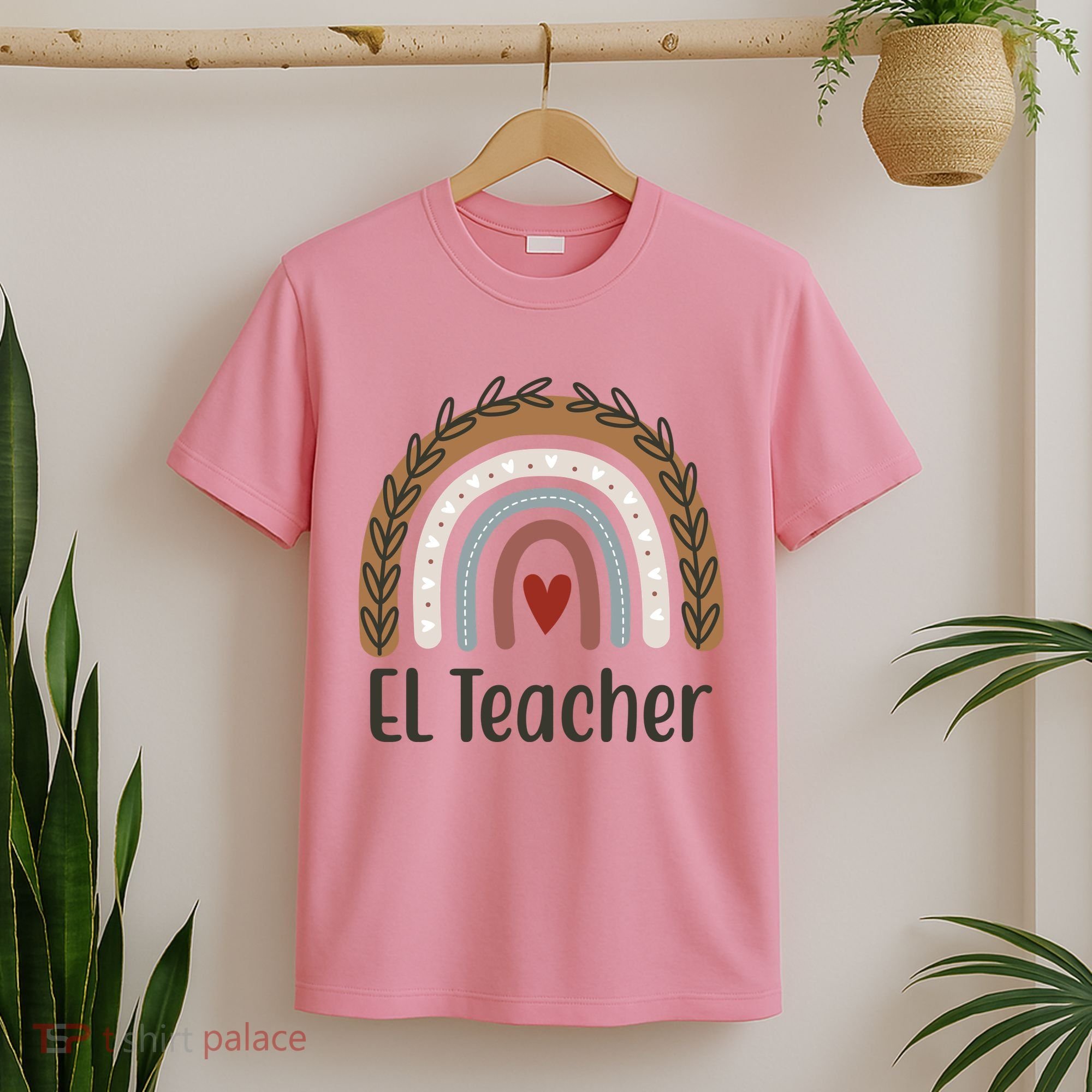 El Teacher Rainbow Heart T-Shirt