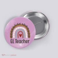 El Teacher Rainbow Heart Button thumb 0