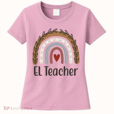 El Teacher Rainbow Heart Women's T-Shirt