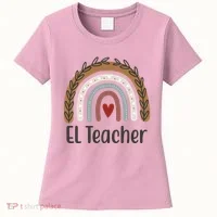 El Teacher Rainbow Heart Women's T-Shirt thumb 0