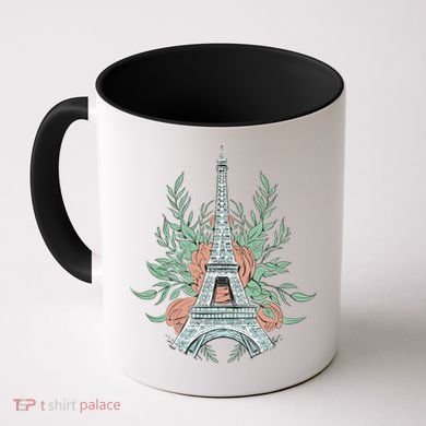 Eiffel Tower Rose Floral Coffee Mug