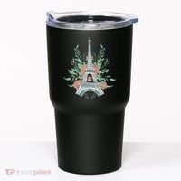 Eiffel Tower Rose Floral Tumbler thumb 0