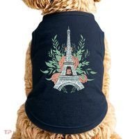 Eiffel Tower Rose Floral Doggie Tank thumb 0