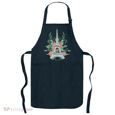 Eiffel Tower Rose Floral Apron