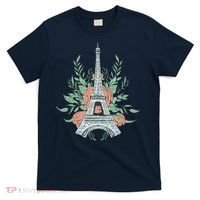 Eiffel Tower Rose Floral T-Shirt thumb 0