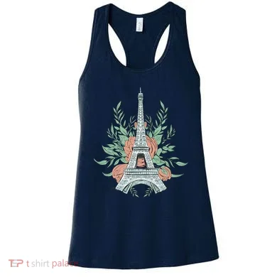 Eiffel Tower Rose Floral Women's Tank Top