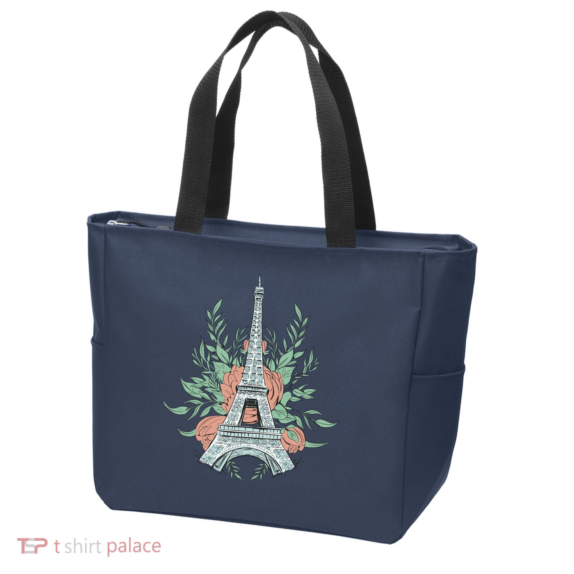 Eiffel Tower Rose Floral Bag