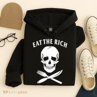 Eat The Rich Funny Anti Capitalism Tee Hoodie thumb 4