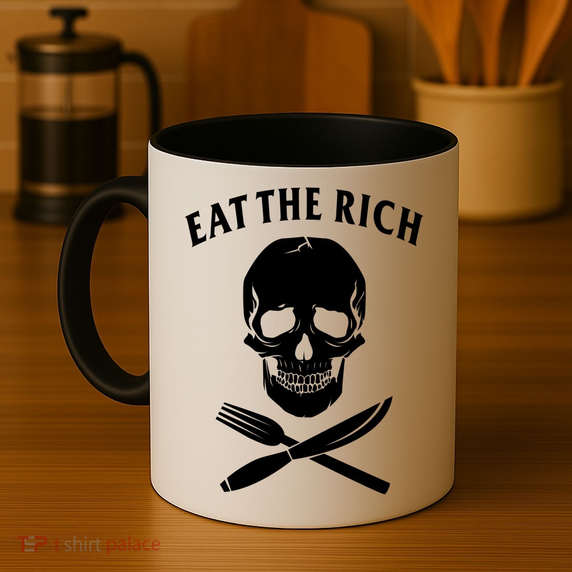 Eat The Rich Funny Anti Capitalism Tee Coffee Mug