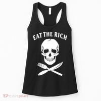 Eat The Rich Funny Anti Capitalism Tee Women's Tank Top thumb 0