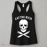 Eat The Rich Funny Anti Capitalism Tee Women's Tank Top thumb 3