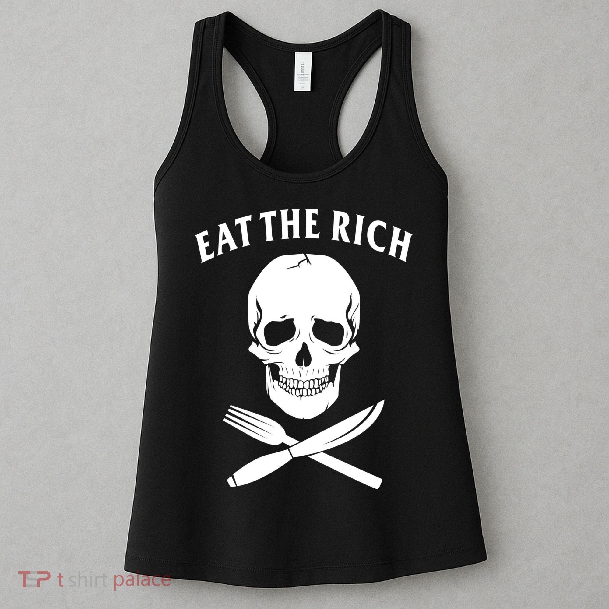 Eat The Rich Funny Anti Capitalism Tee Women's Tank Top