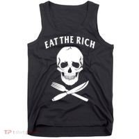 Eat The Rich Funny Anti Capitalism Tee Tank Top thumb 0