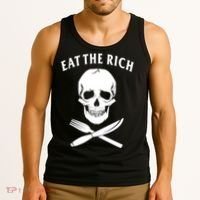 Eat The Rich Funny Anti Capitalism Tee Tank Top thumb 3