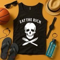 Eat The Rich Funny Anti Capitalism Tee Tank Top thumb 4