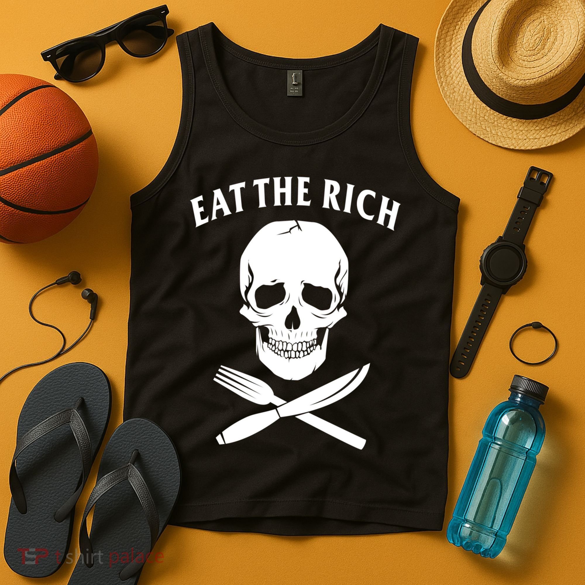 Eat The Rich Funny Anti Capitalism Tee Tank Top