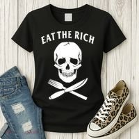 Eat The Rich Funny Anti Capitalism Tee Women's T-Shirt thumb 3