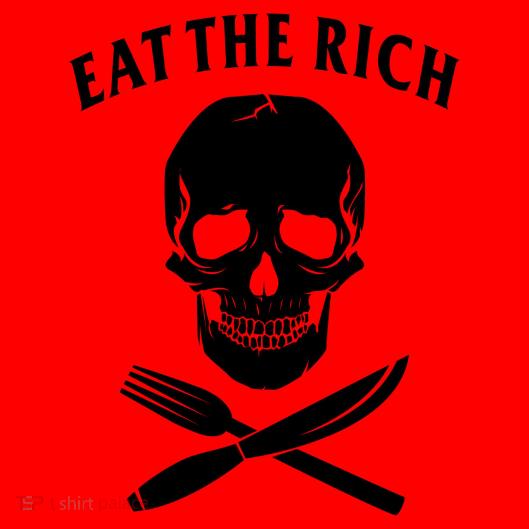 Eat The Rich Funny Anti Capitalism Tee Santa Hat
