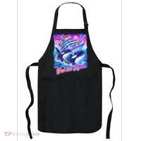 Eat The Rich Whale 90s Orca Funny Whale Animal Yacht Retro Apron thumb 0