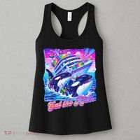 Eat The Rich Whale 90s Orca Funny Whale Animal Yacht Retro Women's Tank Top thumb 3