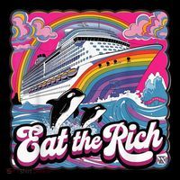 Eat The Rich Whale 90s Orca Whale Animal Yacht Retro Coffee Mug thumb 5