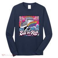 Eat The Rich Whale 90s Orca Whale Animal Yacht Retro Long Sleeve Shirt thumb 0