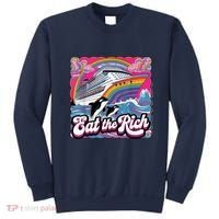 Eat The Rich Whale 90s Orca Whale Animal Yacht Retro Sweatshirt thumb 0