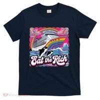 Eat The Rich Whale 90s Orca Whale Animal Yacht Retro T-Shirt thumb 0