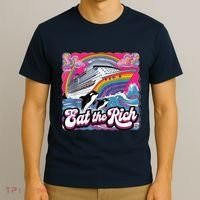 Eat The Rich Whale 90s Orca Whale Animal Yacht Retro T-Shirt thumb 3