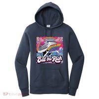 Eat The Rich Whale 90s Orca Whale Animal Yacht Retro Women's Hoodie thumb 0
