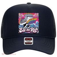 Eat The Rich Whale 90s Orca Whale Animal Yacht Retro Hat thumb 0