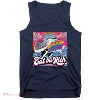 Eat The Rich Whale 90s Orca Whale Animal Yacht Retro Tank Top thumb 0