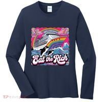 Eat The Rich Whale 90s Orca Whale Animal Yacht Retro Women's Long Sleeve Shirt thumb 0