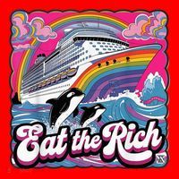 Eat The Rich Whale 90s Orca Whale Animal Yacht Retro Santa Hat thumb 1