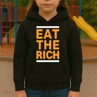 Eat The Rich Funny Kids Hoodie thumb 3