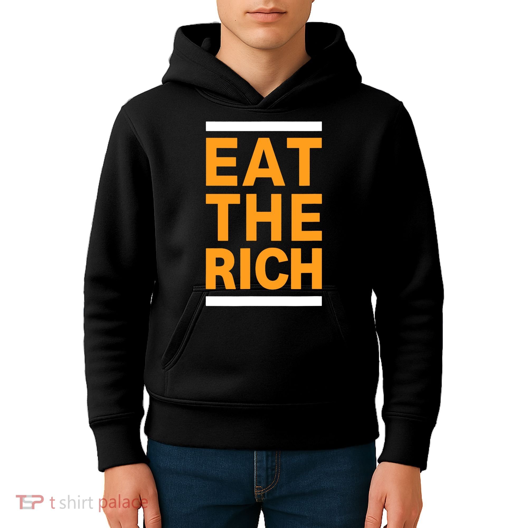Eat The Rich Funny Kids Hoodie