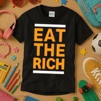 Eat The Rich Funny Kids T-Shirt thumb 3