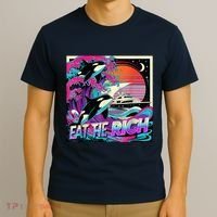 Eat The Rich Vintage Retro Sunset And Waving Style Ocean T-Shirt thumb 3