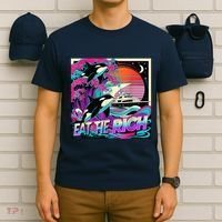 Eat The Rich Vintage Retro Sunset And Waving Style Ocean T-Shirt thumb 6