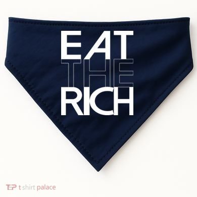 Eat The Rich Socialist Resistance Protest Statement USA-Made Doggie Bandana