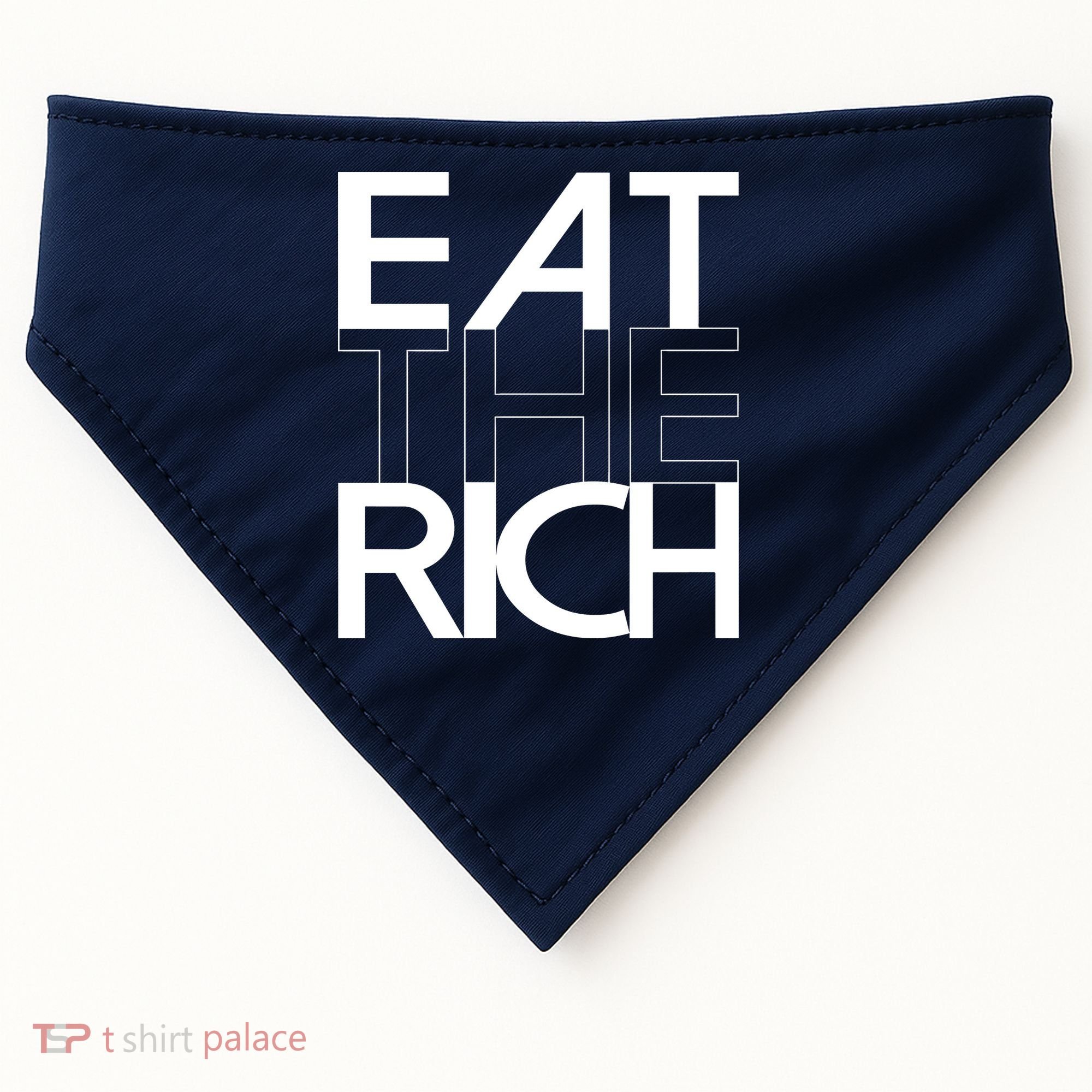 Eat The Rich Socialist Resistance Protest Statement USA-Made Doggie Bandana