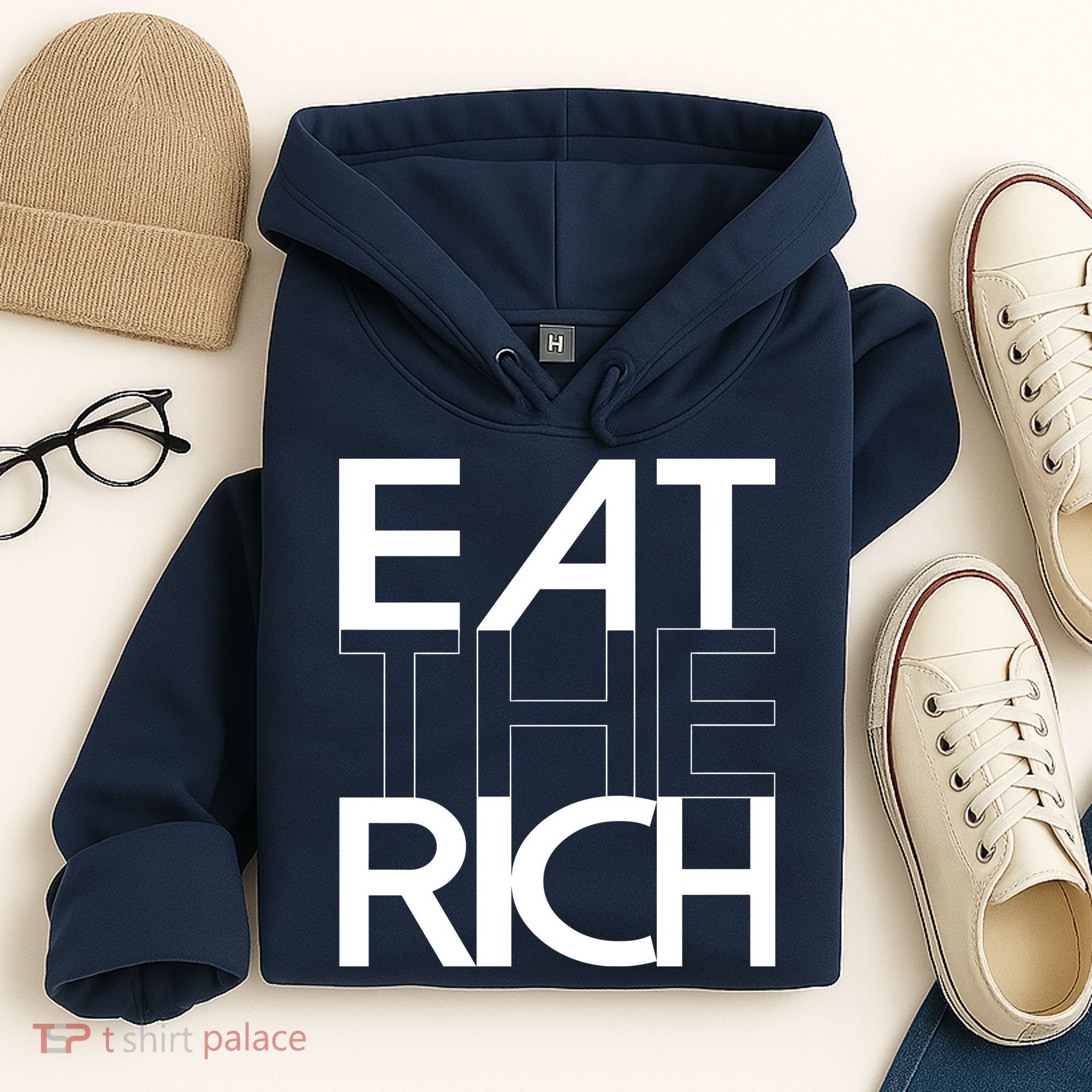 Eat The Rich Socialist Resistance Protest Statement Hoodie