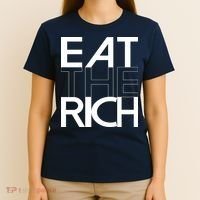 Eat The Rich Socialist Resistance Protest Statement T-Shirt thumb 4