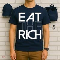 Eat The Rich Socialist Resistance Protest Statement T-Shirt thumb 6