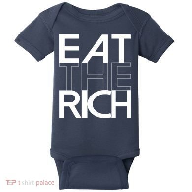 Eat The Rich Socialist Resistance Protest Statement Baby Bodysuit
