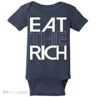Eat The Rich Socialist Resistance Protest Statement Baby Bodysuit thumb 0