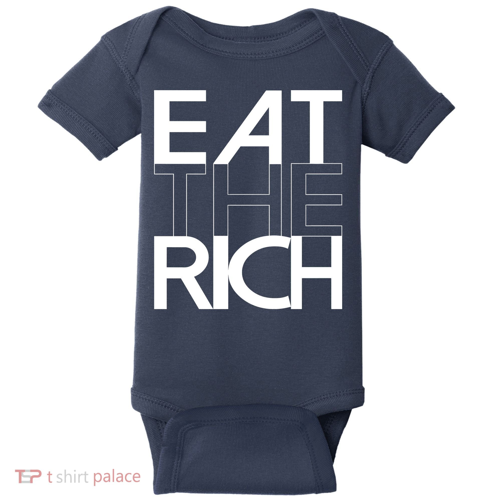 Eat The Rich Socialist Resistance Protest Statement Baby Bodysuit