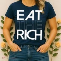 Eat The Rich Socialist Resistance Protest Statement Women's T-Shirt thumb 2