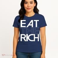 Eat The Rich Socialist Resistance Protest Statement Women's T-Shirt thumb 4