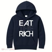 Eat The Rich Socialist Resistance Protest Statement Kids Hoodie thumb 0